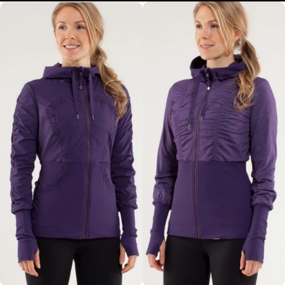 Lululemon Purple Dance Studio Jacket Reversible Hoodie Size 8